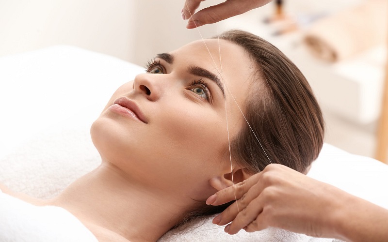 professional face threading in west london salon